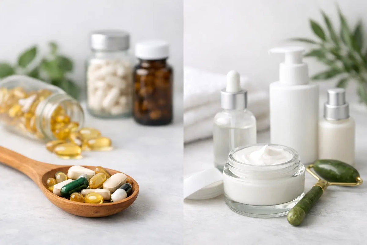 Supplements vs Topical Skincare: Which Helps? - Loma Lux Laboratories