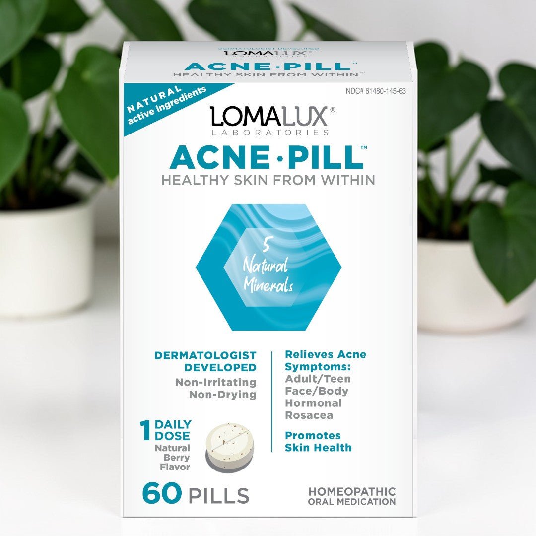 Loma Lux Acne Pill, Dermatologist Developed, Natural Minerals, 60 Pills - ACNE