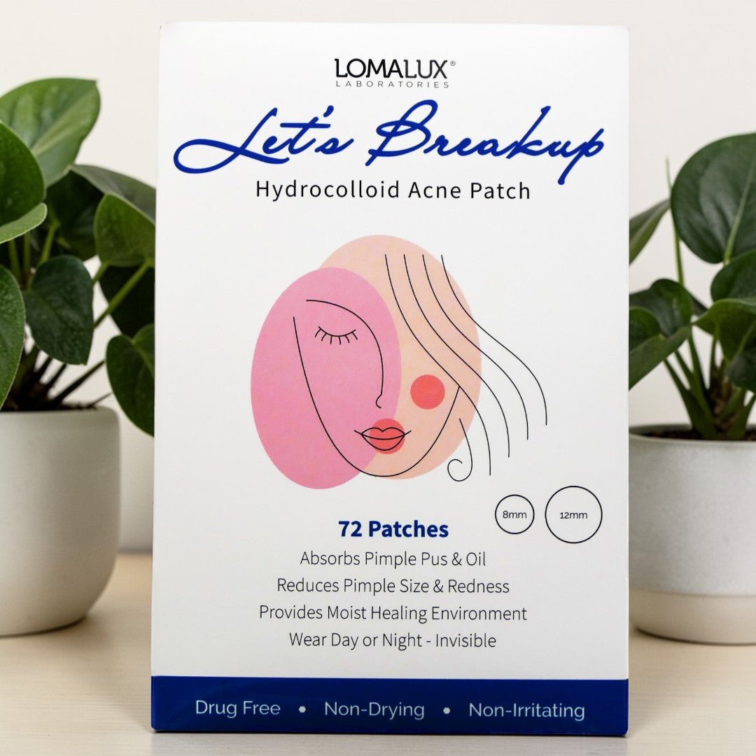 Loma Lux Let's Break Up Hydrocolloid Acne Patches, 72 Patches in 2 Sizes - 